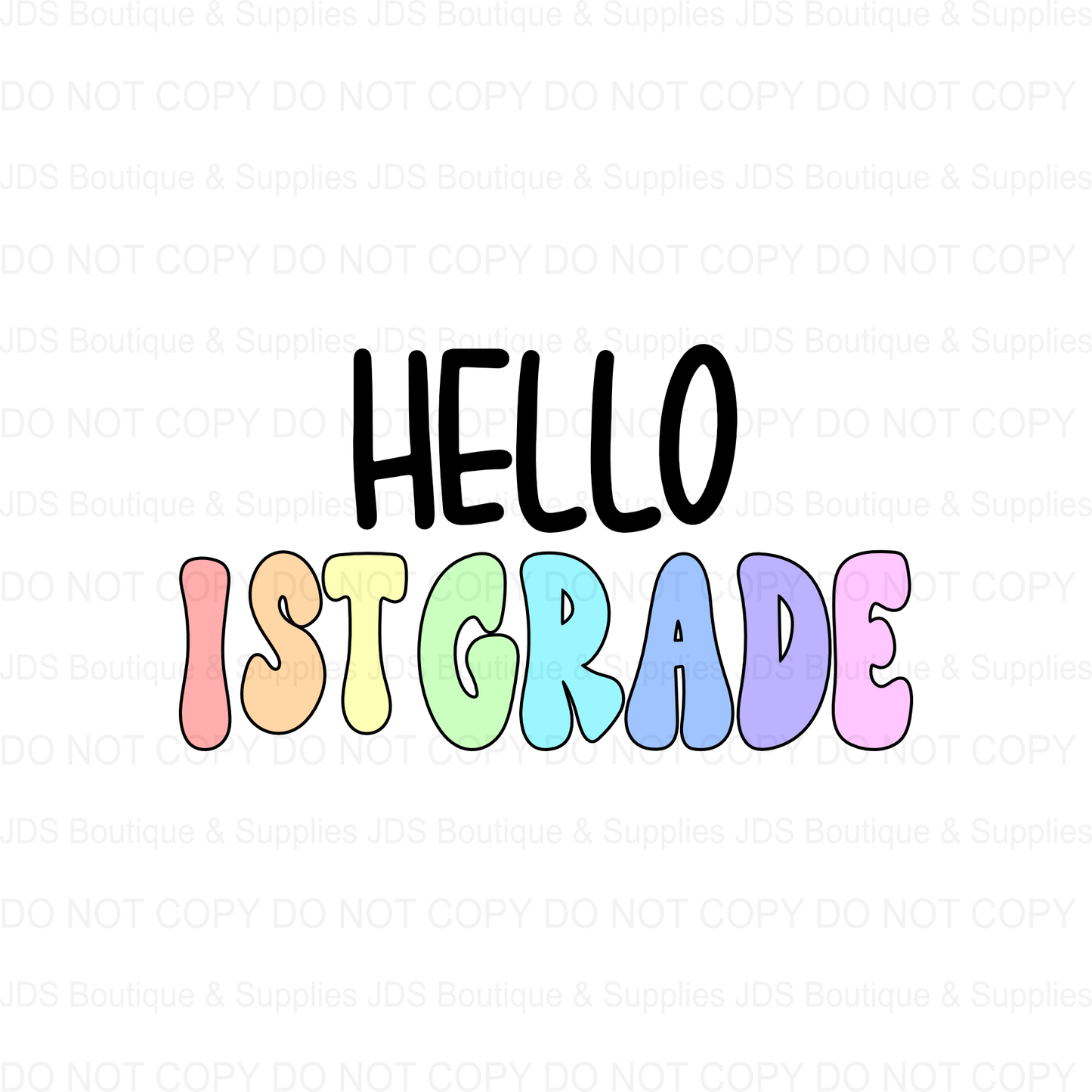 Pastel Rainbow Back to School Digital Design