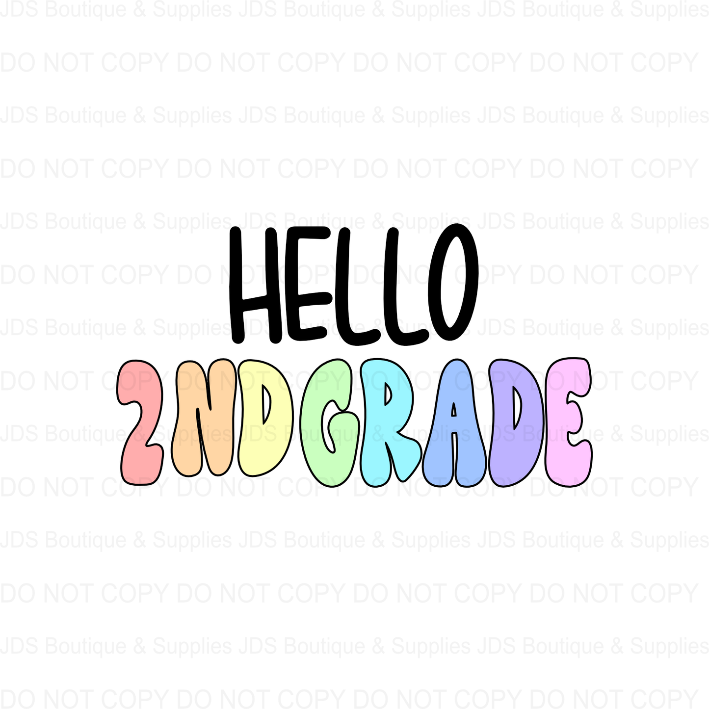 Pastel Rainbow Back to School Digital Design