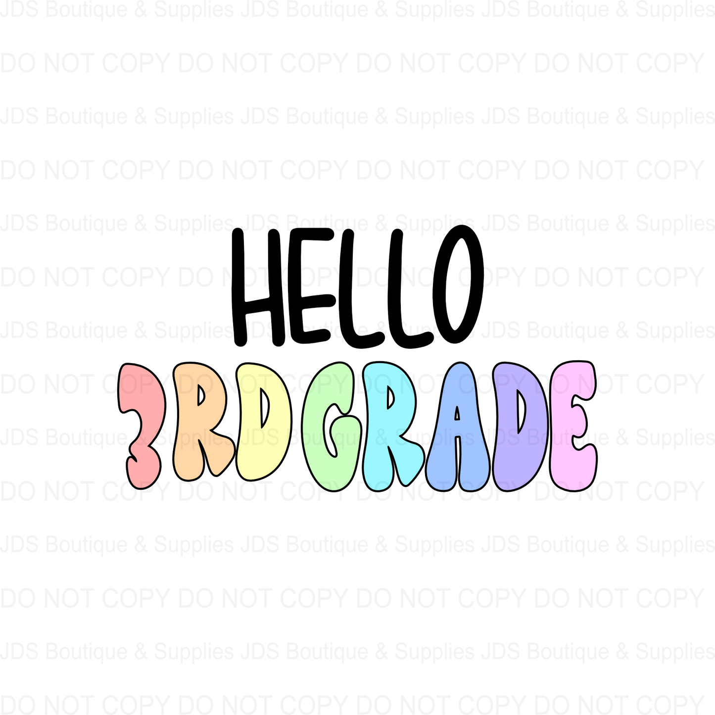 Pastel Rainbow Back to School Digital Design