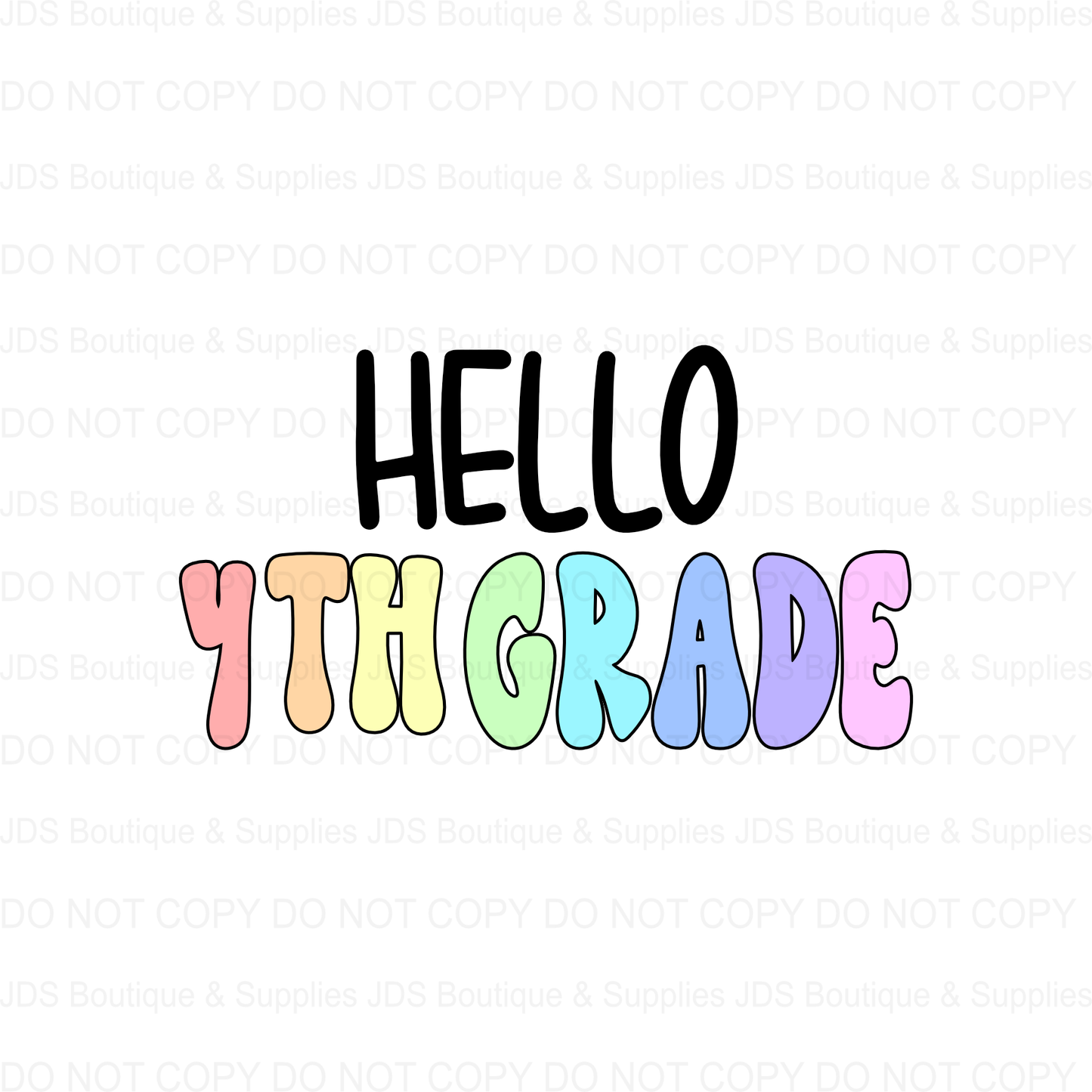 Pastel Rainbow Back to School Digital Design