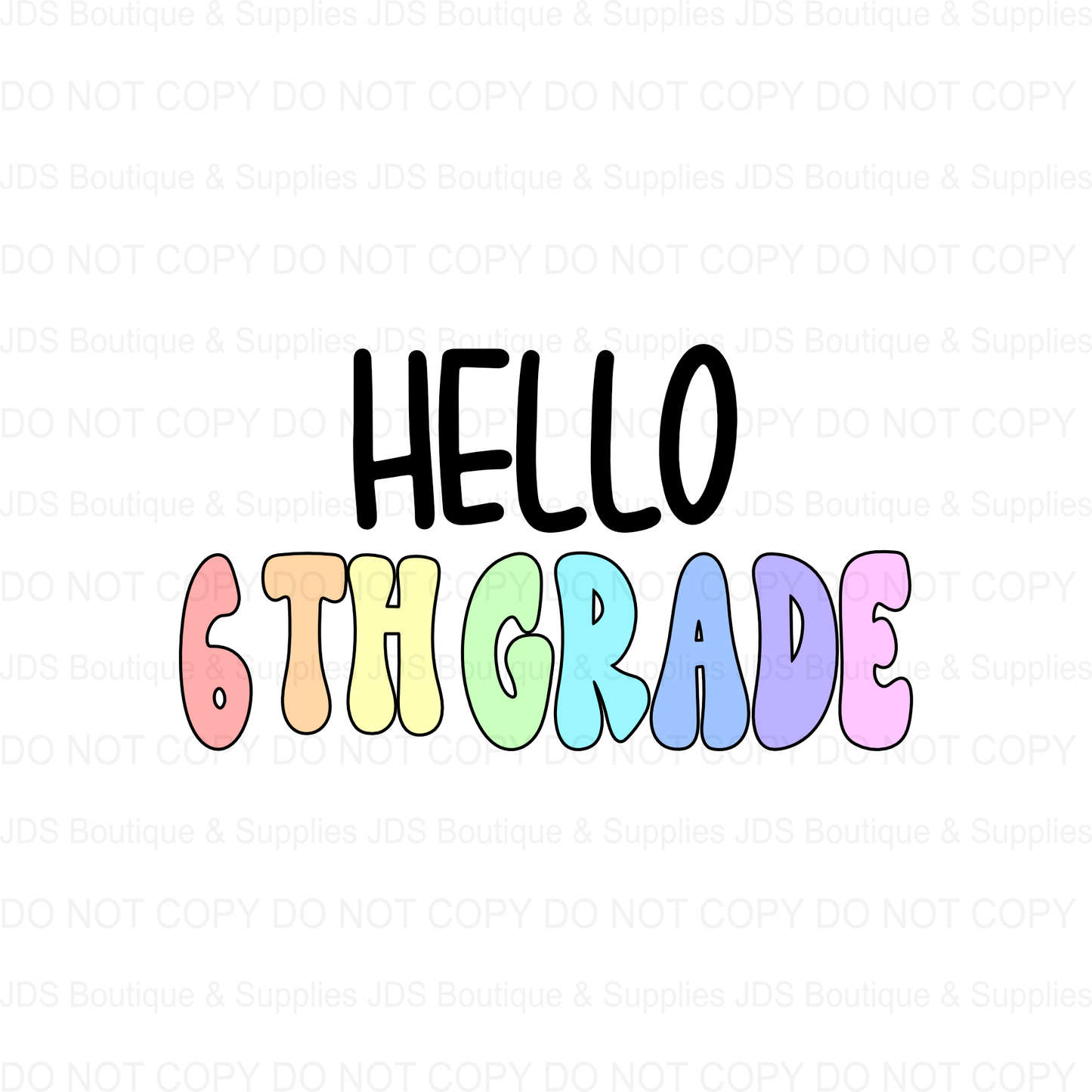 Pastel Rainbow Back to School Digital Design