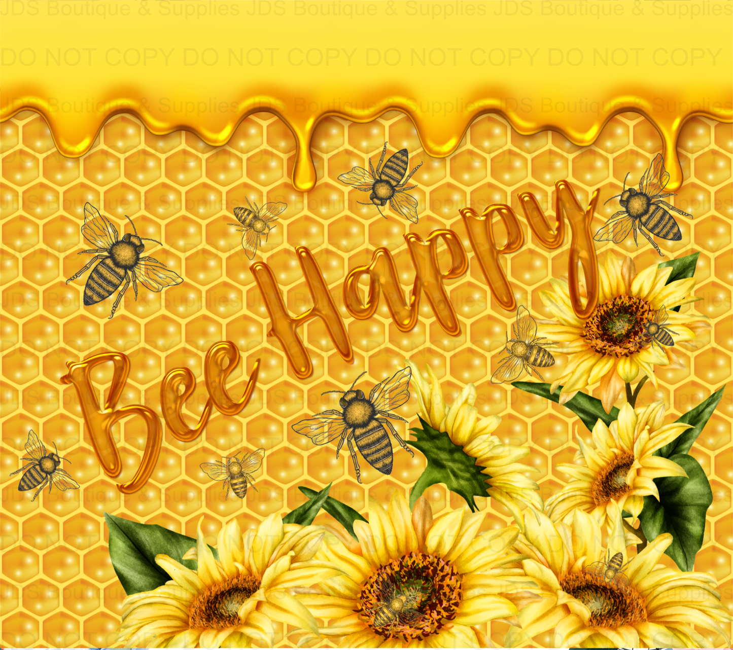 Be Happy Sublimation Tumbler Transfer