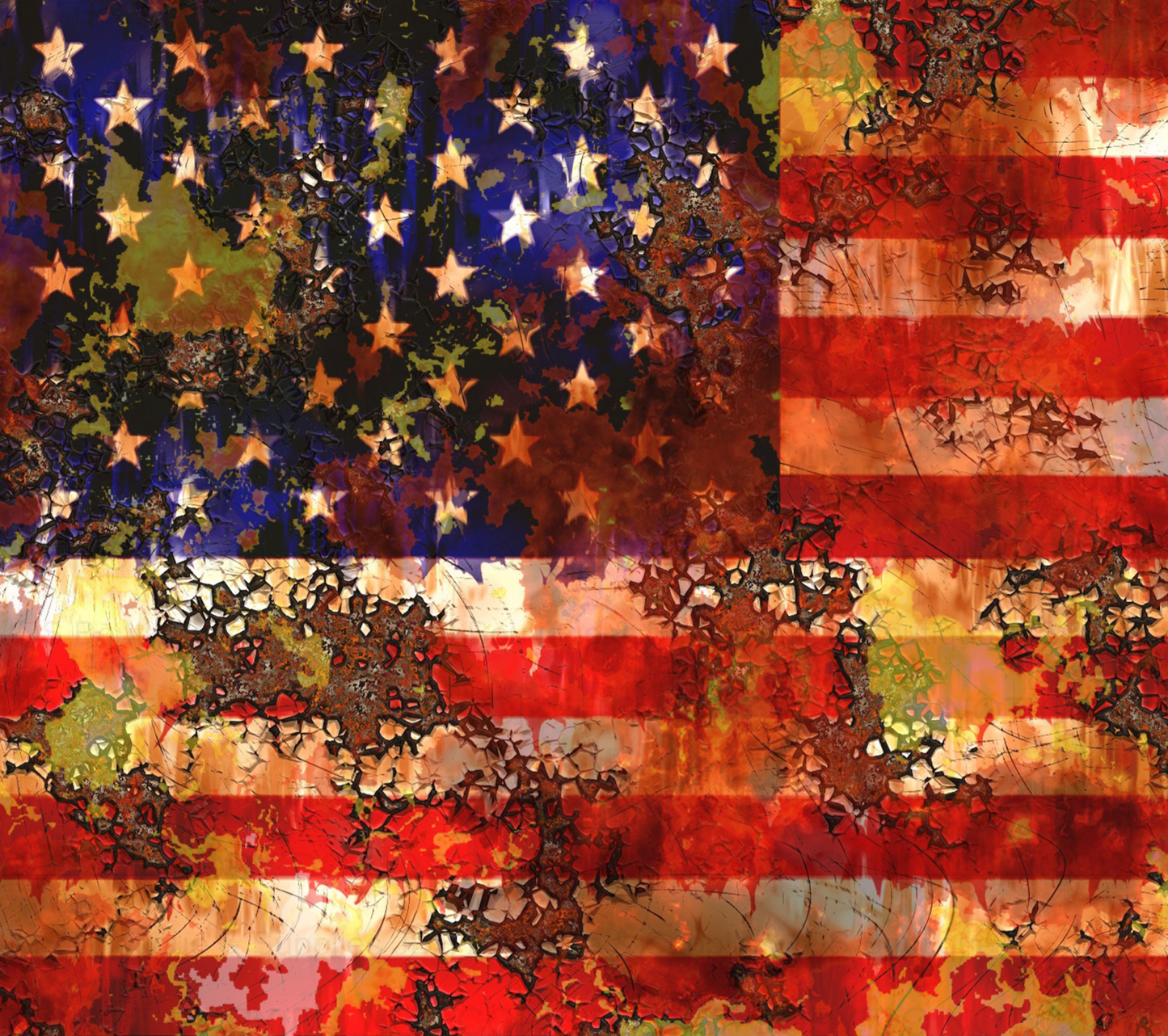 Distressed American Flag Sublimation Tumbler Transfer