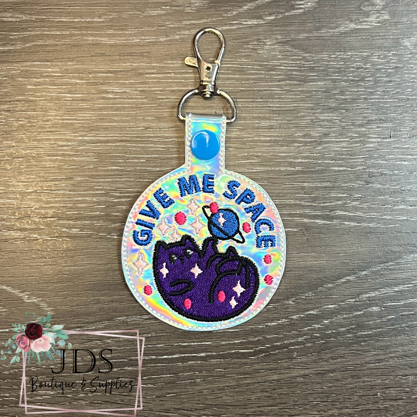 Give Me Space Kitty Keychain