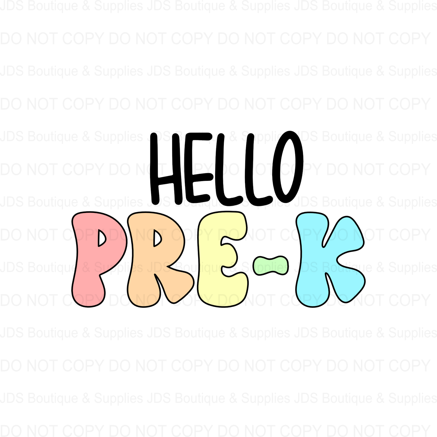 Pastel Rainbow Back to School Digital Design
