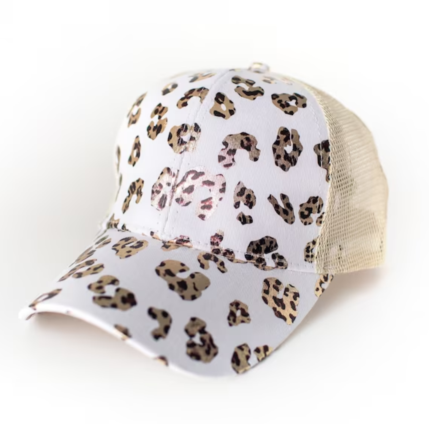 Women's Distressed Hat - Criss Cross Messy Bun