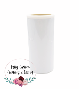 12oz Sublimation Can Cooler - White