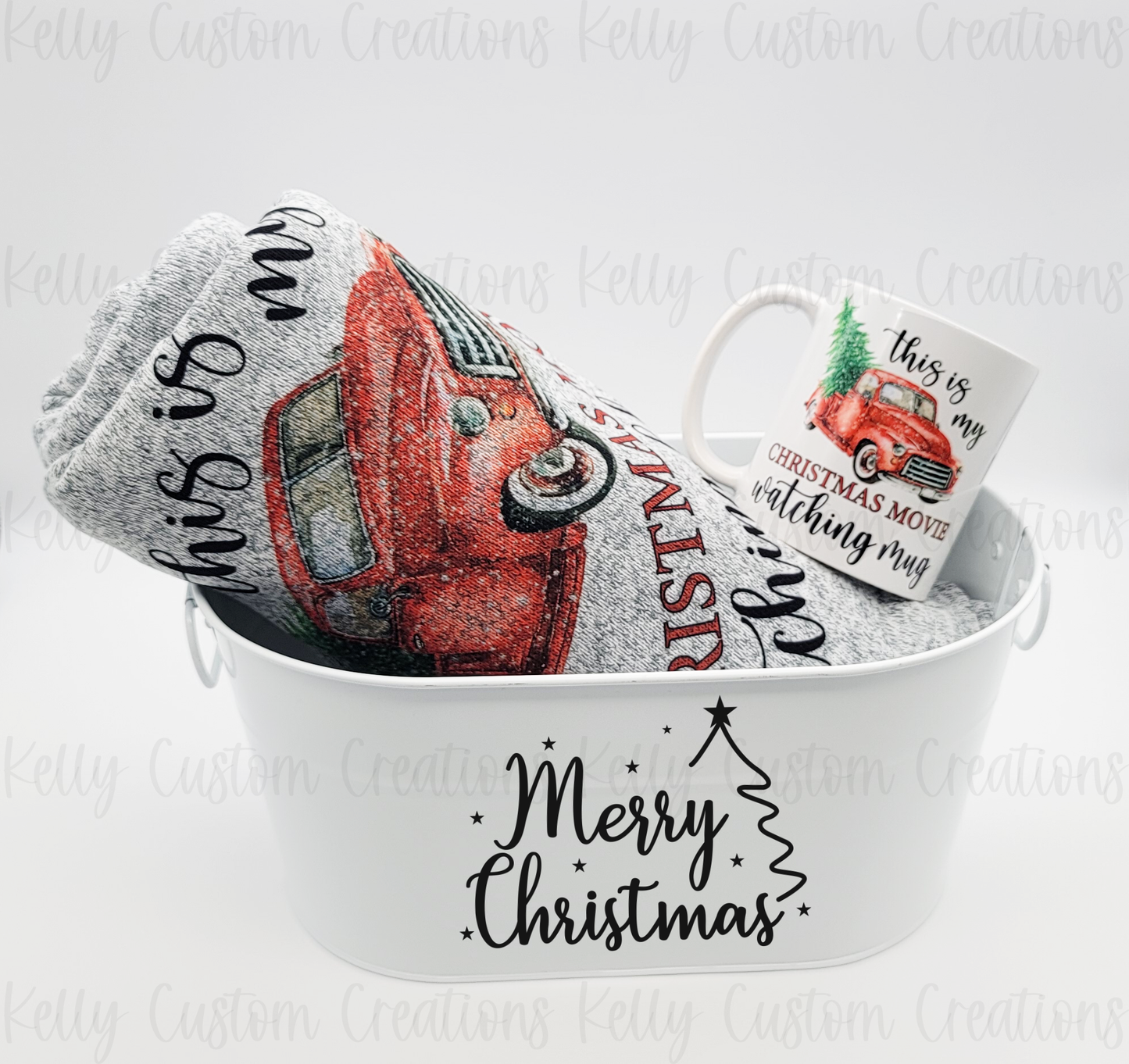 Christmas Watching Blanket and Mug Set