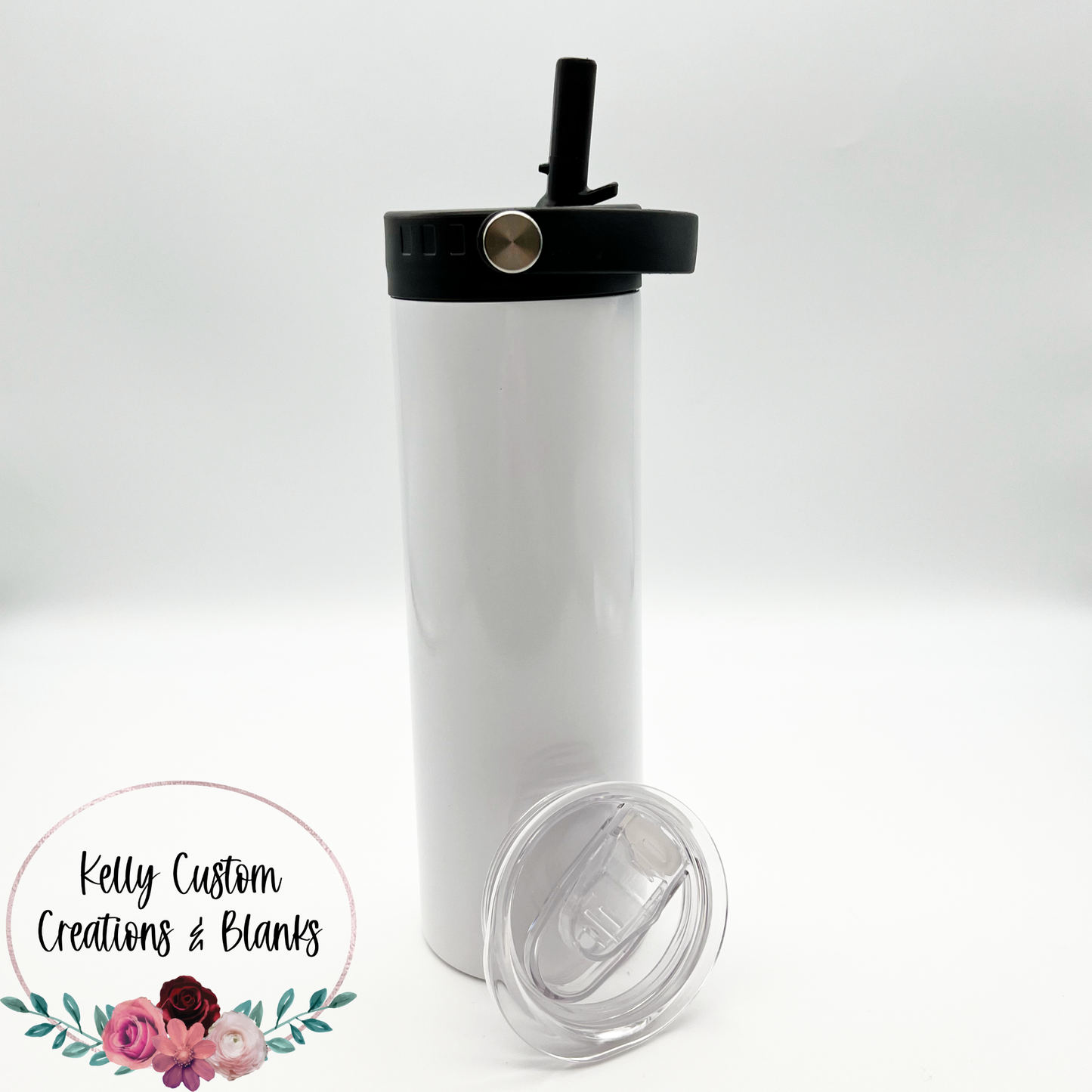 Dual Lid 20oz Skinny Straight Tumbler
