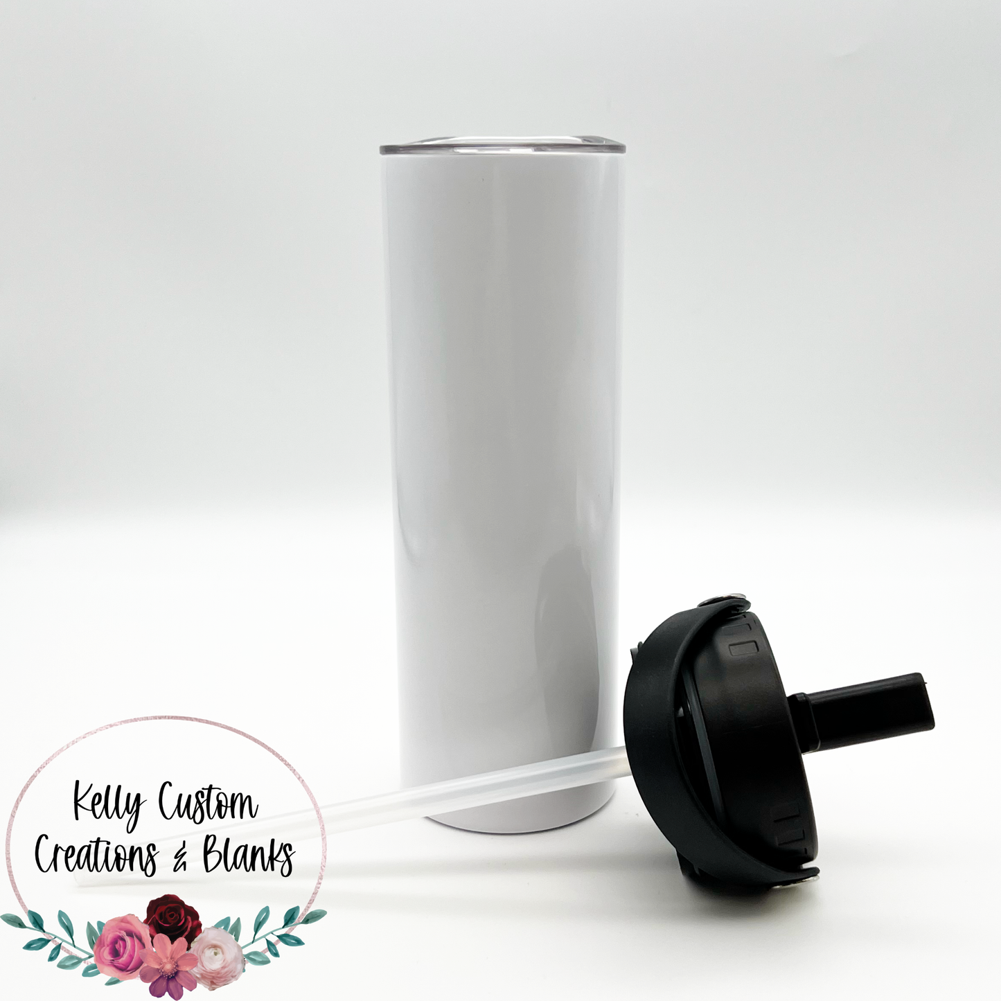 Dual Lid 20oz Skinny Straight Tumbler