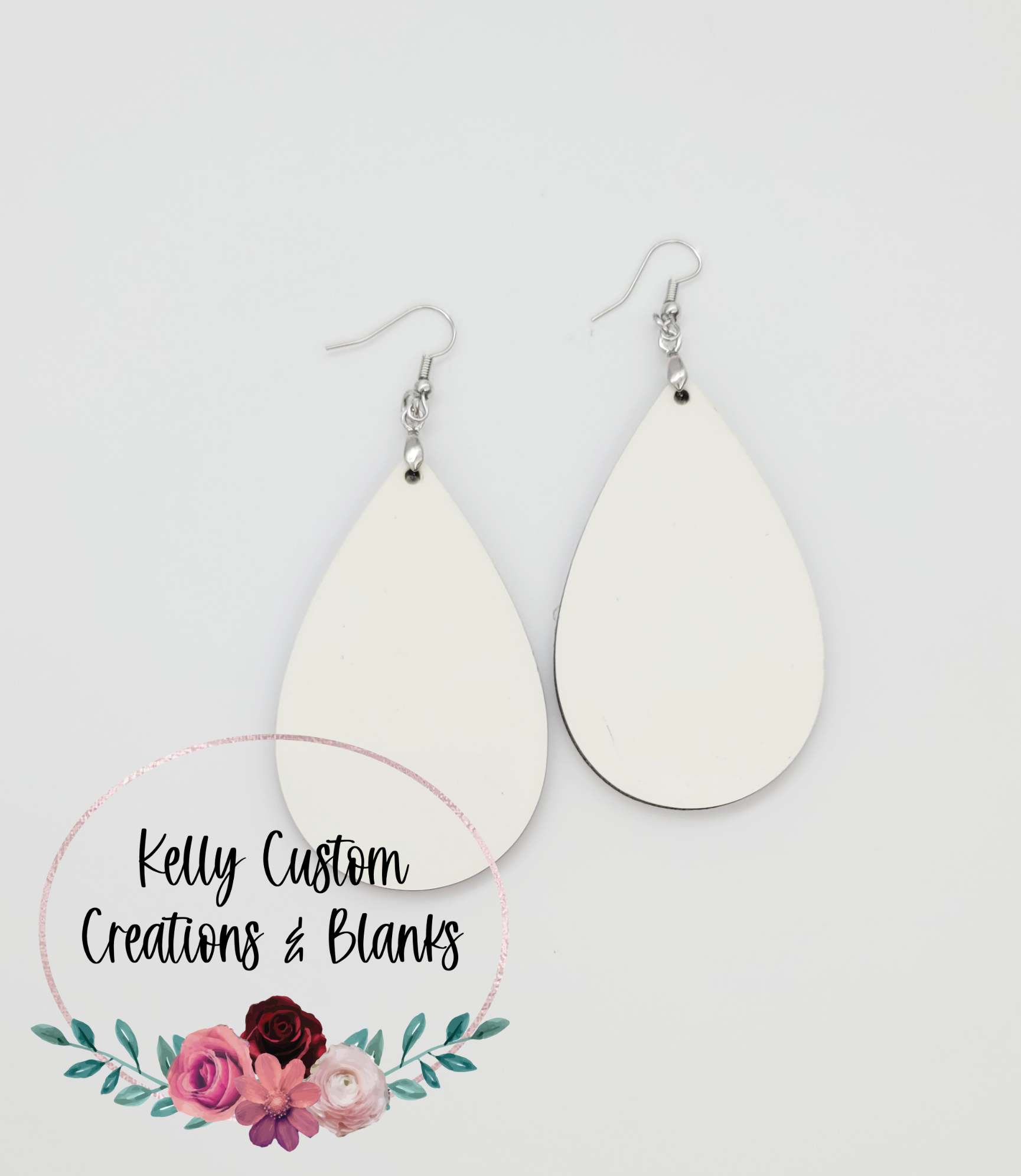 Sublimation Photo Teardrop Earrings, Custom Sublimation Earrings