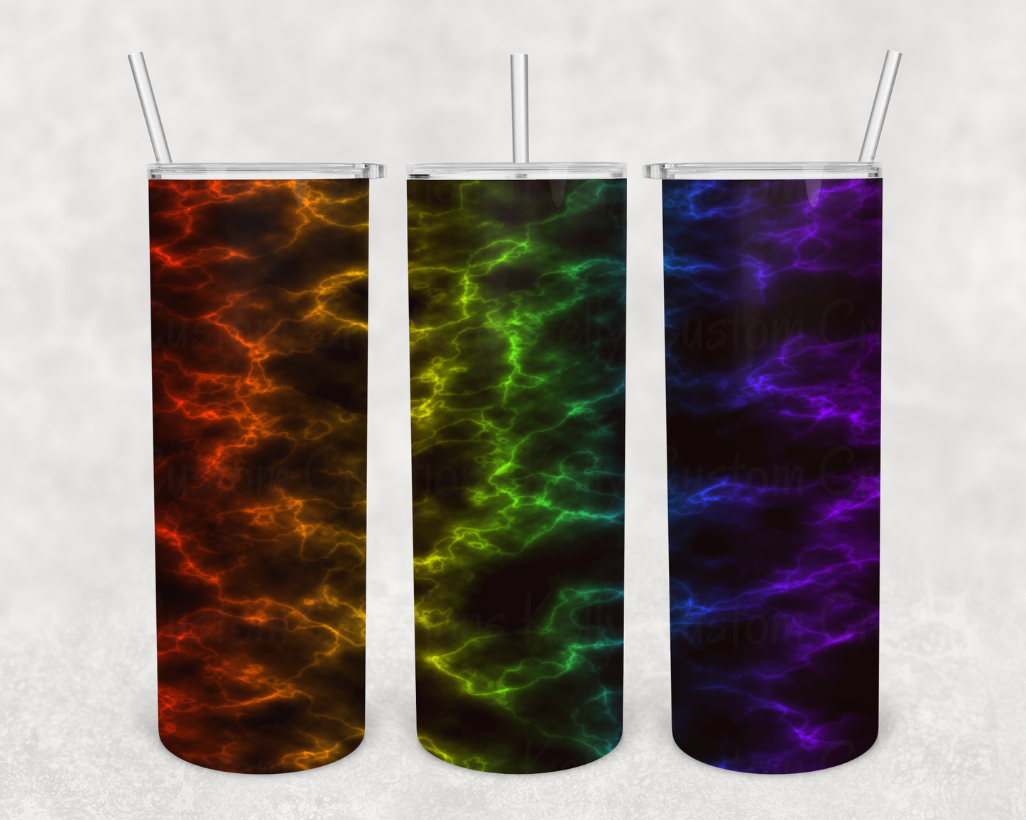 Black Rainbow Marble Tumbler Digital Design