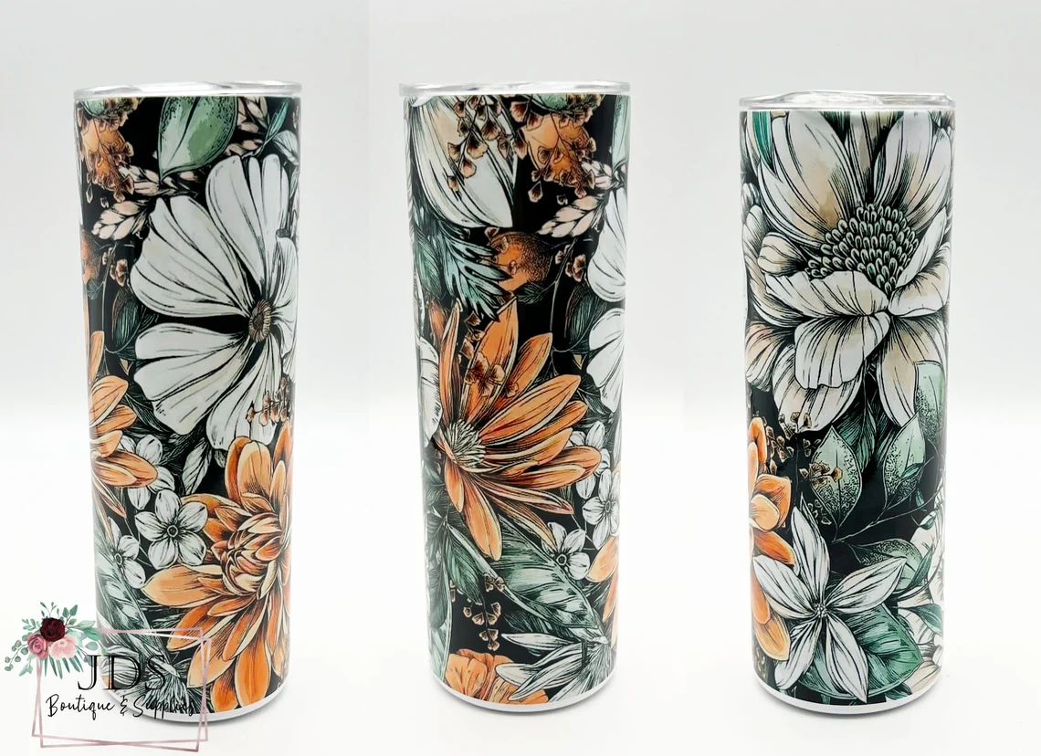Floral Stainless Steel Tumbler