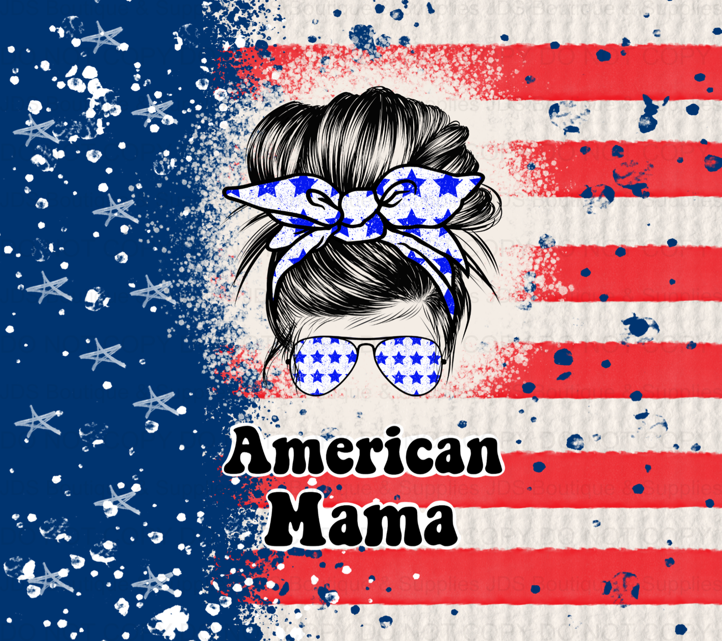 American Mama Sublimation Tumbler Transfer
