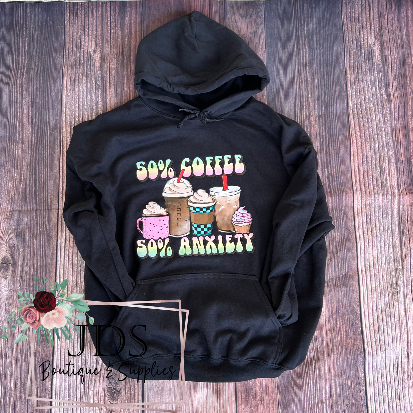 CS 50% Coffee 50% Anxiety Hoodie - Tshirt