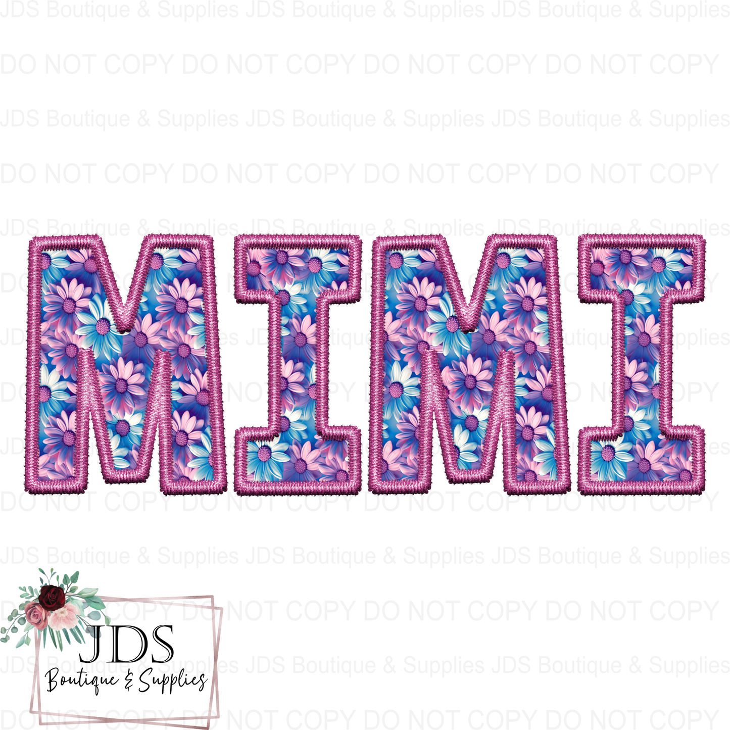 MIMI Faux Embroidery Digital Design