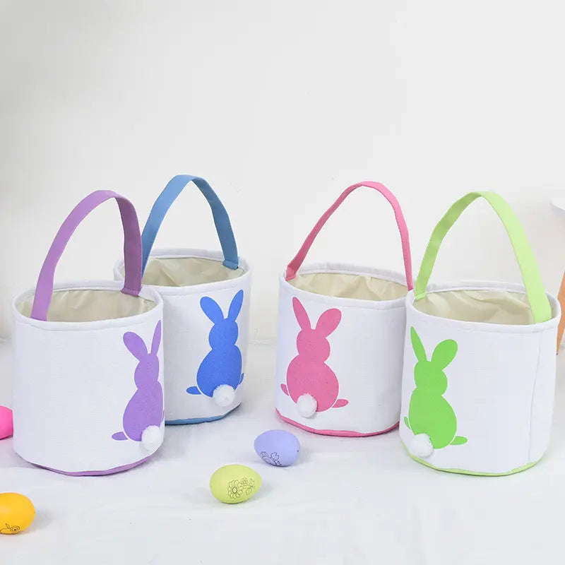 Fluffy Tail Easter Baskets For Personalization - Vinyl or Embroidery