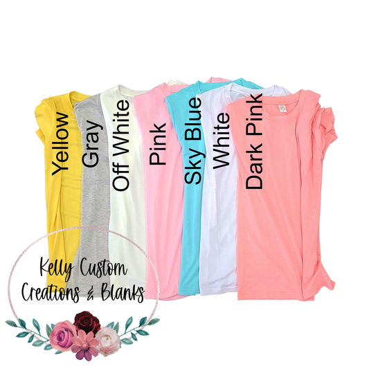 Sublimation Youth Crew Neck Shirts 95% Polyester