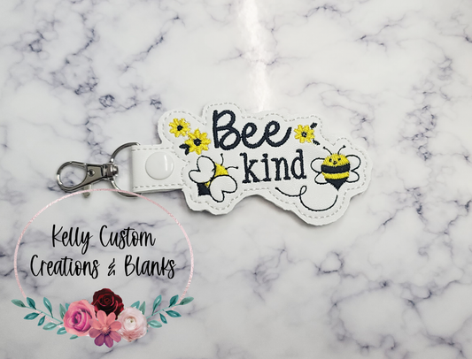 Bee Kind Keychain | Custom Keychain | Gift For Him | Gift For Her | Funny | Embroidered Keychain | Bee Kind