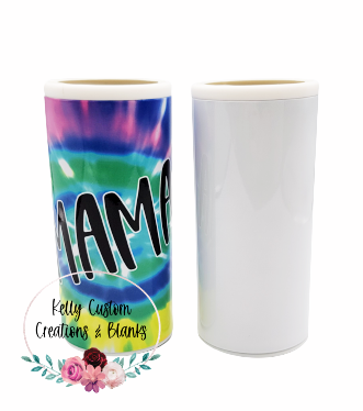 12oz Sublimation Can Cooler - White
