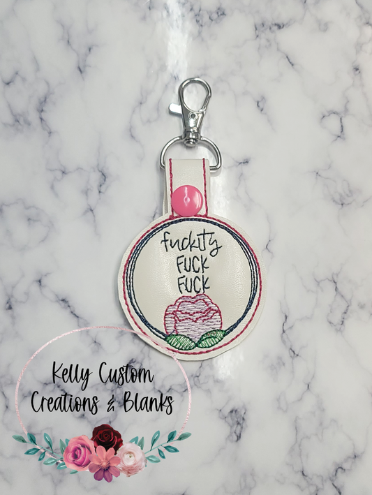 Fuckity Fuck Fuck Keychain | Custom Keychain | Gift For Him | Gift For Her | Embroidered Keychain | Funny | Profanity
