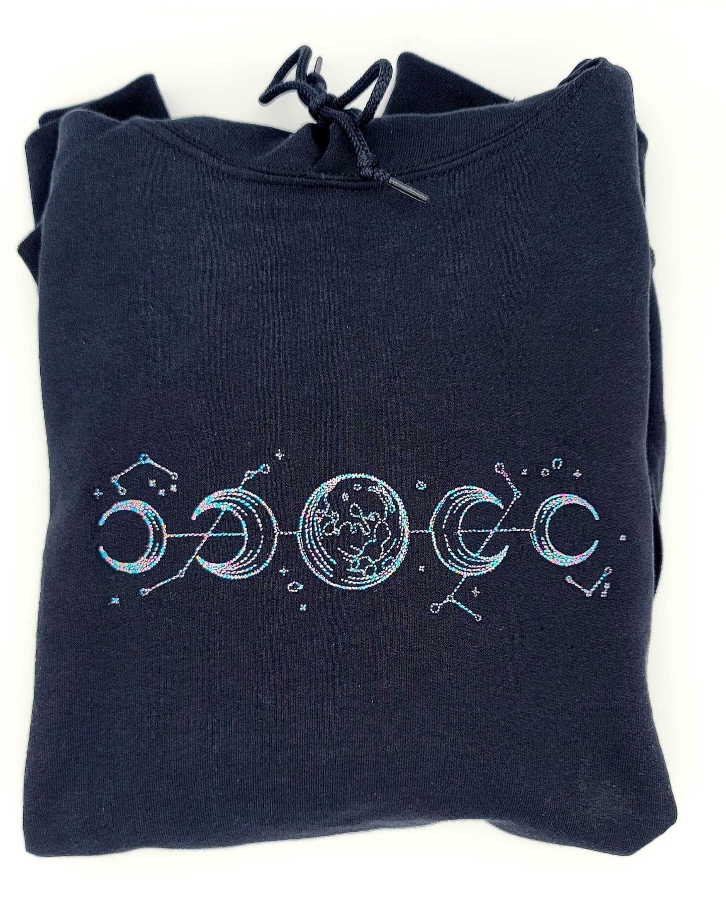 Embroidered Moon Phases Hoodie