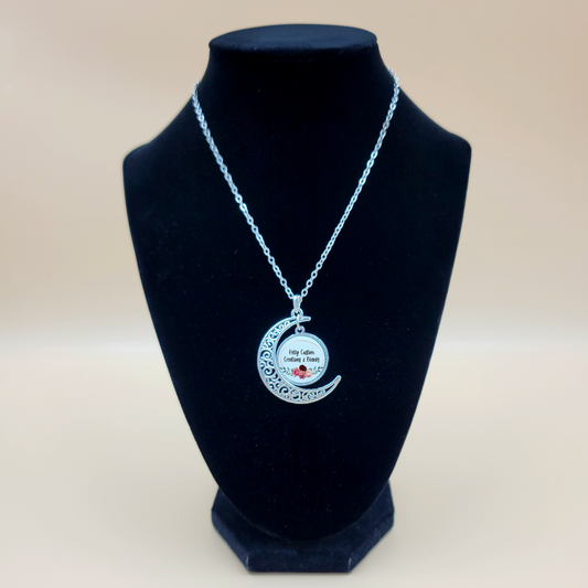 Sublimation Moon Necklace
