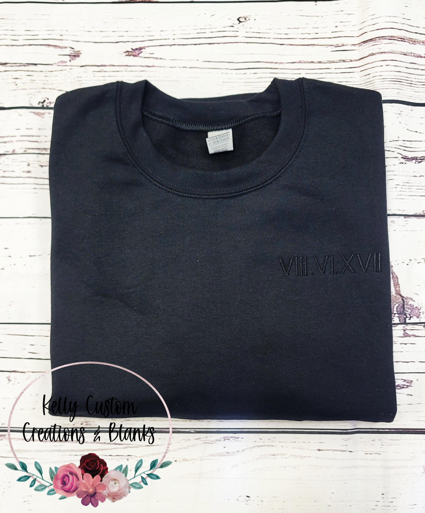 Black on Black Roman Numeral Sweater