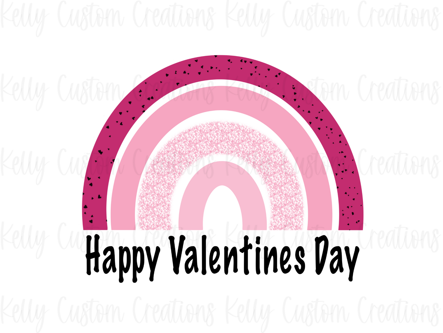 Valentines Day Rainbow Digital Design